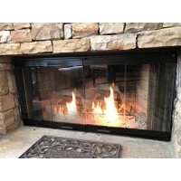36" Fireplace Glass Door Set To Fit Heatilator Unit - B018F2MHNM